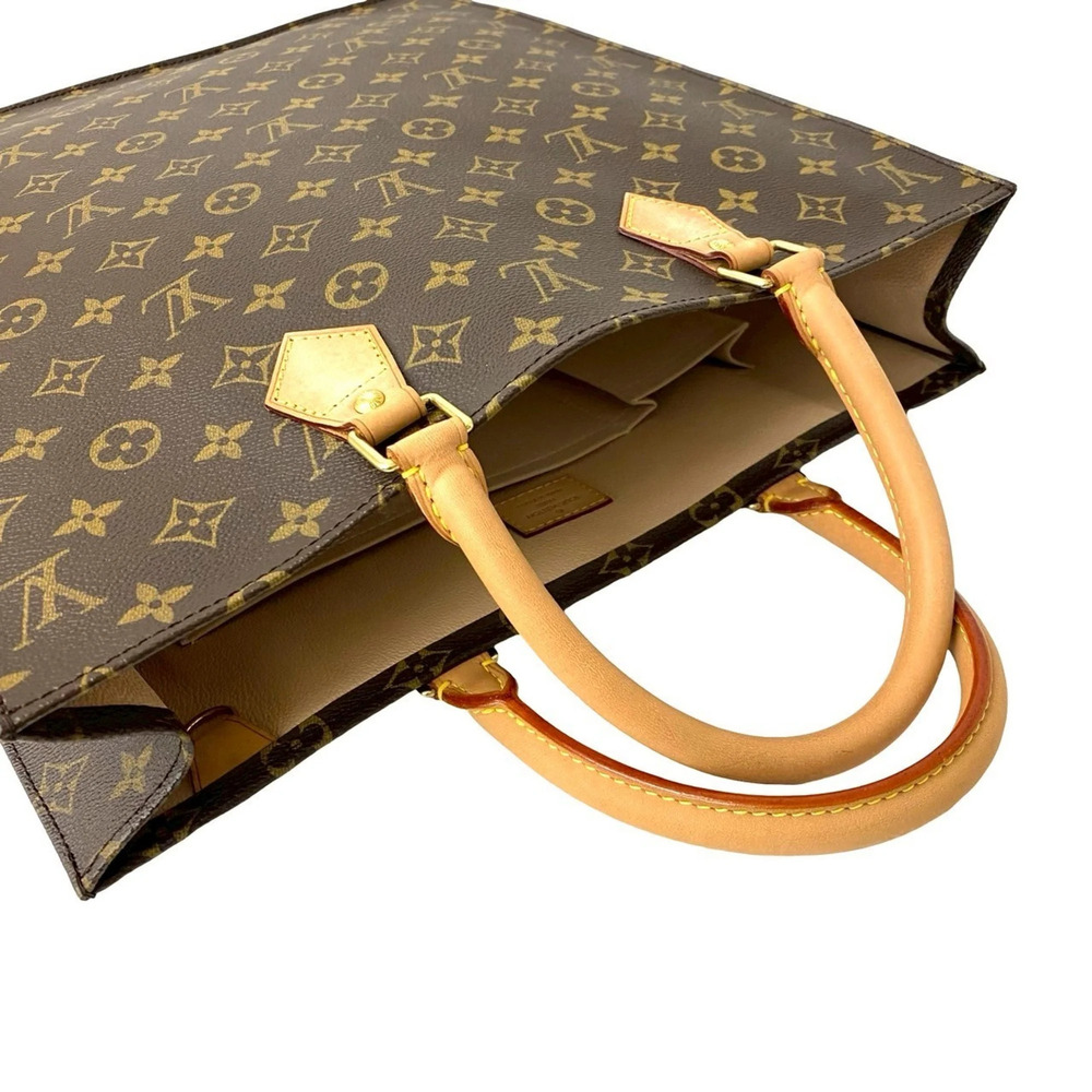 LOUIS VUITTON Authentic Brown Monogram Leather Tote Bag - Picture 4 of 10
